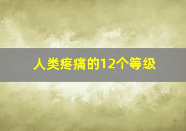 人类疼痛的12个等级