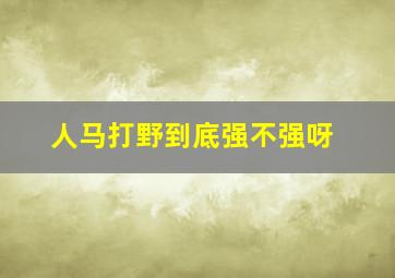 人马打野到底强不强呀