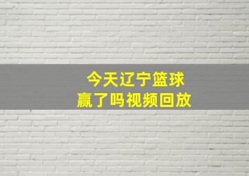 今天辽宁篮球赢了吗视频回放