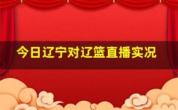 今日辽宁对辽篮直播实况