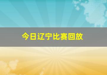 今日辽宁比赛回放