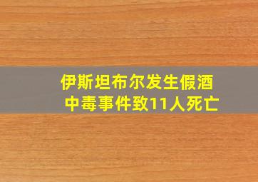 伊斯坦布尔发生假酒中毒事件致11人死亡