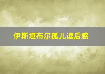 伊斯坦布尔孤儿读后感