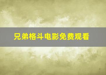 兄弟格斗电影免费观看