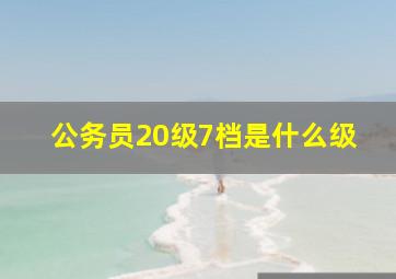 公务员20级7档是什么级