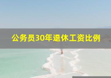 公务员30年退休工资比例