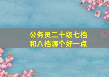 公务员二十级七档和八档哪个好一点