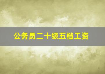 公务员二十级五档工资