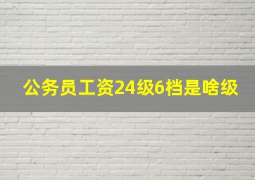 公务员工资24级6档是啥级