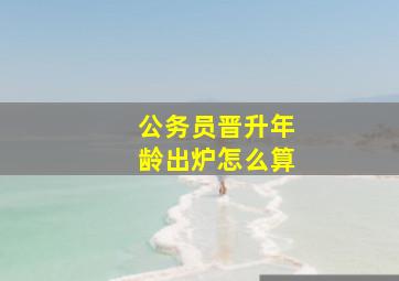 公务员晋升年龄出炉怎么算