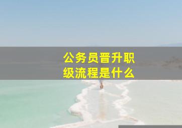 公务员晋升职级流程是什么