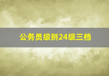 公务员级别24级三档