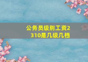 公务员级别工资2310是几级几档