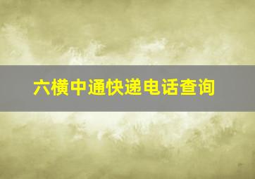 六横中通快递电话查询