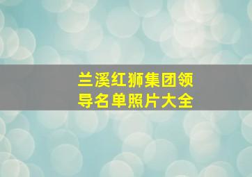 兰溪红狮集团领导名单照片大全