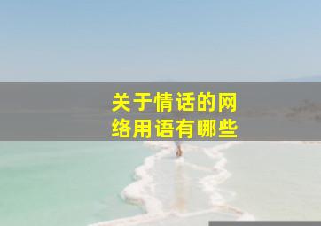 关于情话的网络用语有哪些