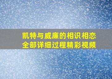 凯特与威廉的相识相恋全部详细过程精彩视频