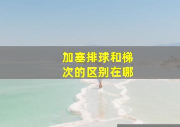 加塞排球和梯次的区别在哪