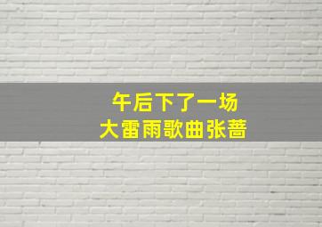 午后下了一场大雷雨歌曲张蔷