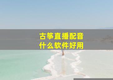 古筝直播配音什么软件好用