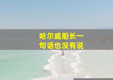 哈尔威船长一句话也没有说