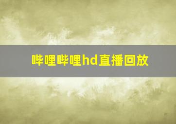 哔哩哔哩hd直播回放