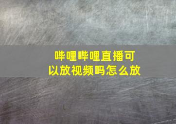 哔哩哔哩直播可以放视频吗怎么放