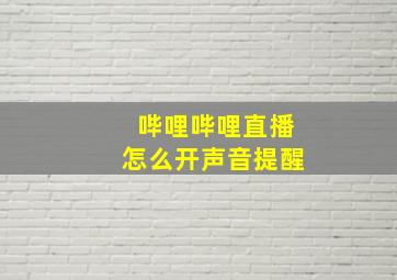 哔哩哔哩直播怎么开声音提醒