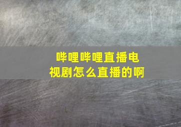 哔哩哔哩直播电视剧怎么直播的啊