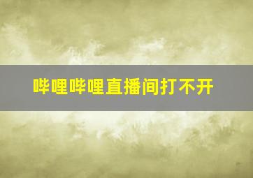 哔哩哔哩直播间打不开