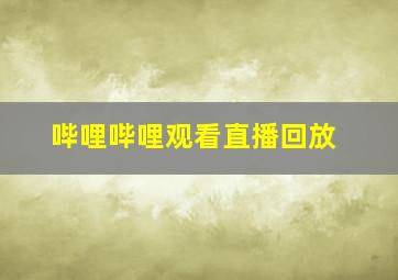 哔哩哔哩观看直播回放