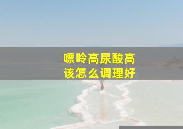 嘌呤高尿酸高该怎么调理好