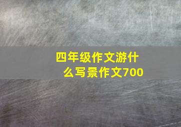 四年级作文游什么写景作文700