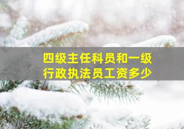 四级主任科员和一级行政执法员工资多少