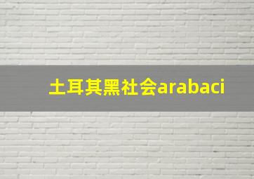 土耳其黑社会arabaci