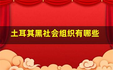 土耳其黑社会组织有哪些