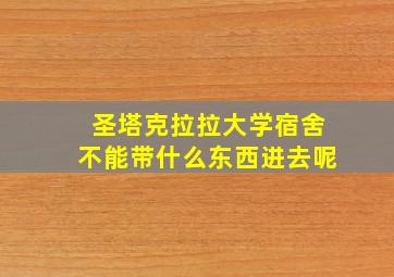 圣塔克拉拉大学宿舍不能带什么东西进去呢