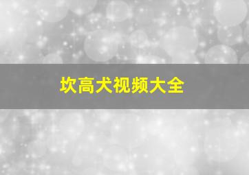 坎高犬视频大全