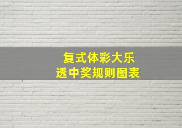 复式体彩大乐透中奖规则图表