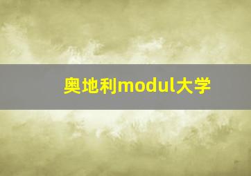 奥地利modul大学