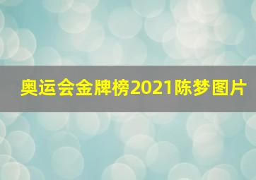 奥运会金牌榜2021陈梦图片