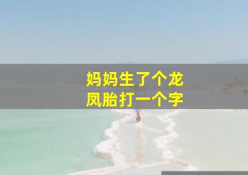 妈妈生了个龙凤胎打一个字