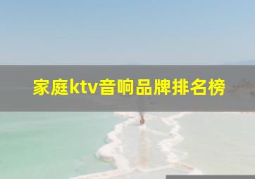 家庭ktv音响品牌排名榜