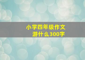 小学四年级作文游什么300字