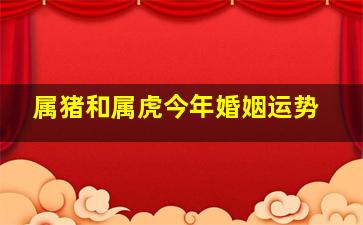 属猪和属虎今年婚姻运势