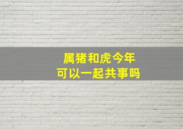 属猪和虎今年可以一起共事吗