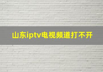 山东iptv电视频道打不开