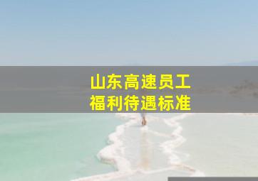 山东高速员工福利待遇标准