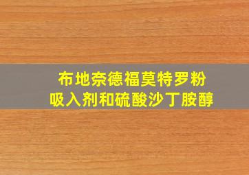 布地奈德福莫特罗粉吸入剂和硫酸沙丁胺醇