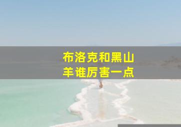 布洛克和黑山羊谁厉害一点